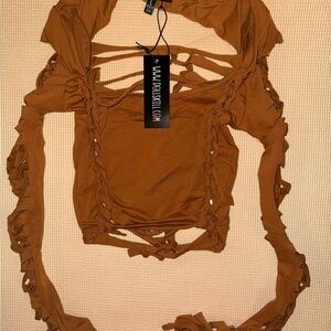 Dolls kill current mood strappy top large